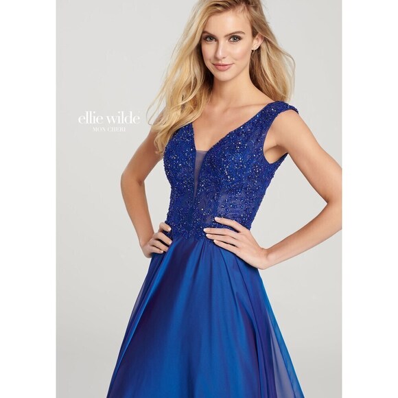 Ellie Wilde Chiffon Grad Dress EW119050 - Picture 4 of 5